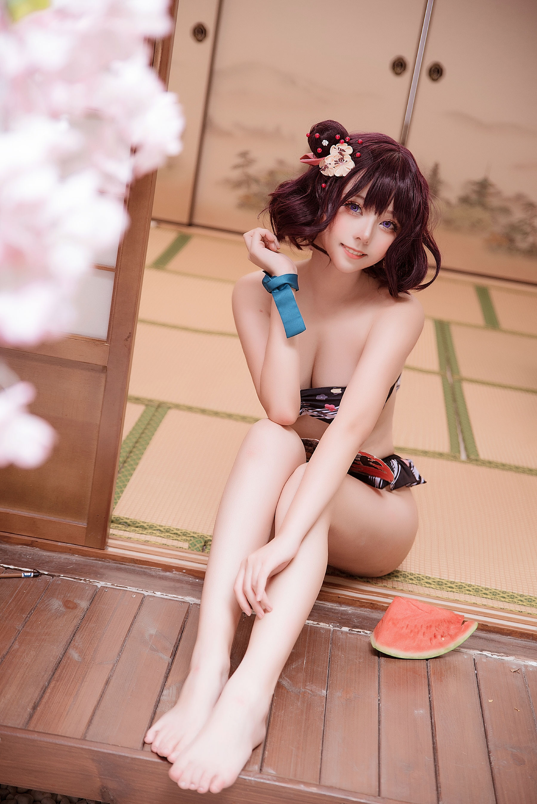 萌妹菌烨tako 葛饰北斋 水着 [9P] 插图1