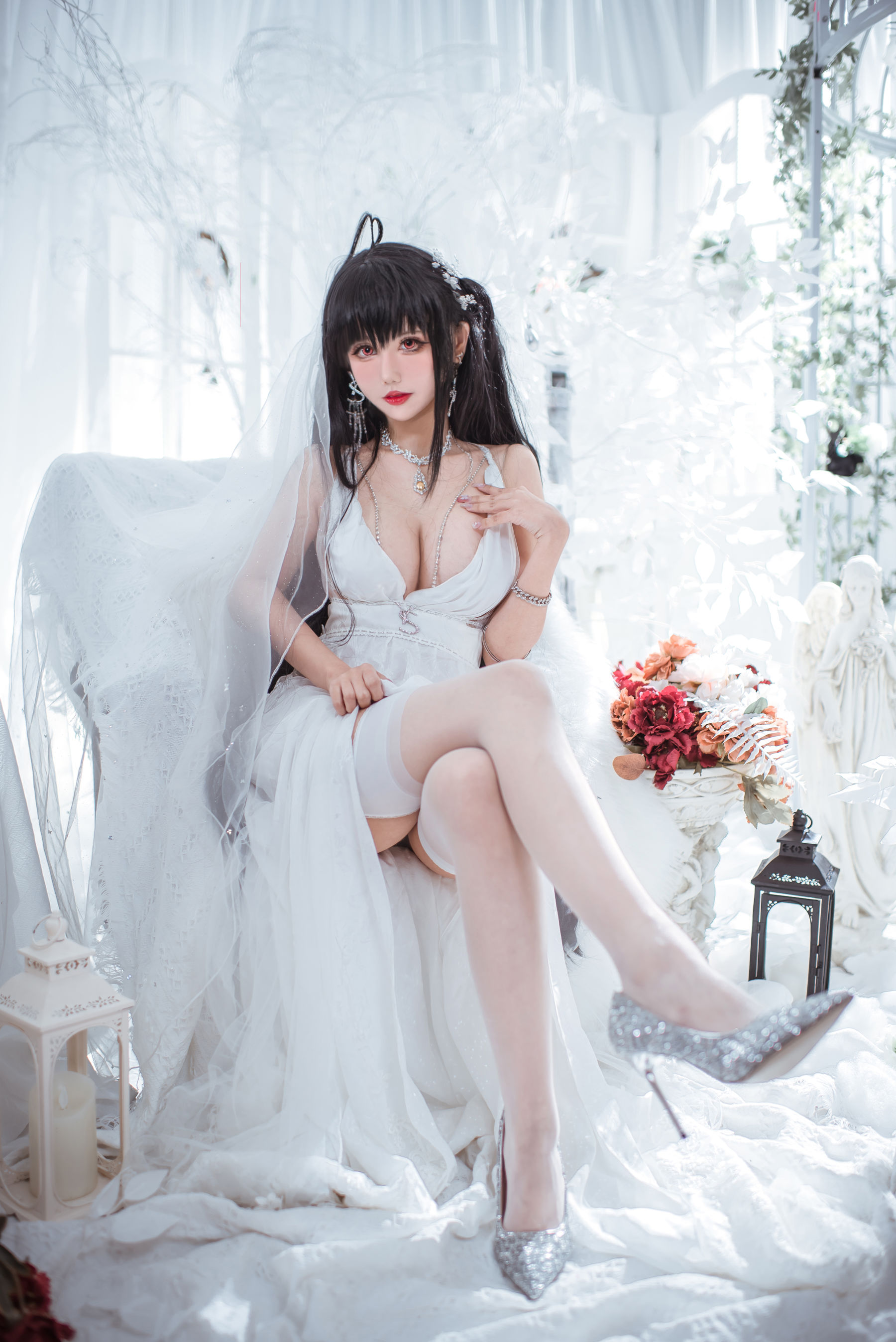 仙女月 – 大凤纯白婚纱 [30P] 插图1