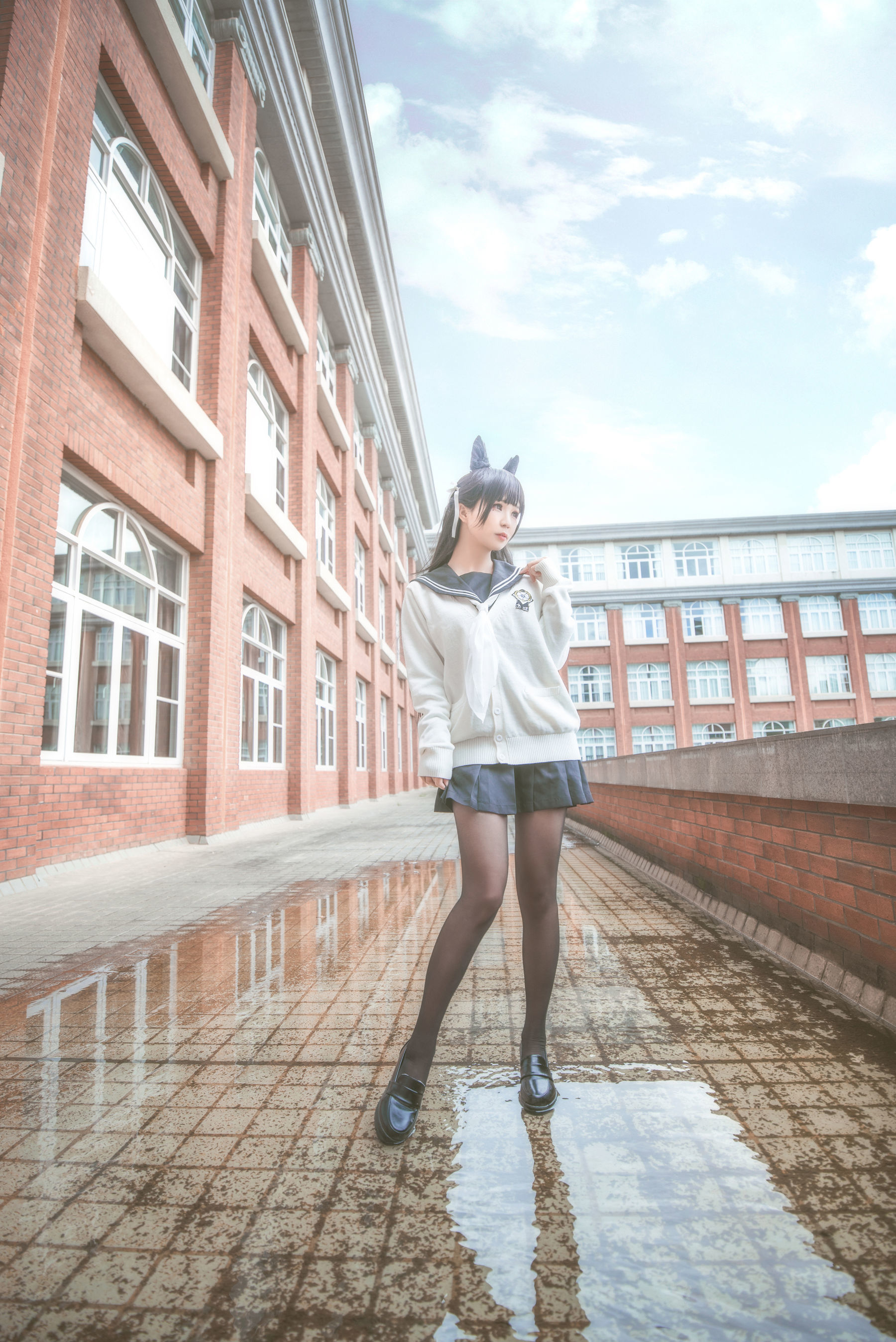 动漫博主北之北 – 碧蓝航线 爱宕JK [9P] 插图1