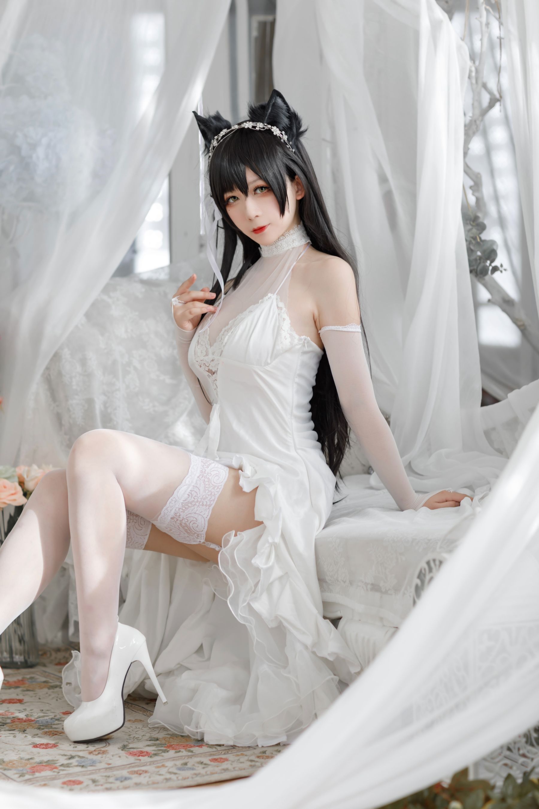 动漫博主樱落酱w – 爱宕花嫁 [19P] 插图1