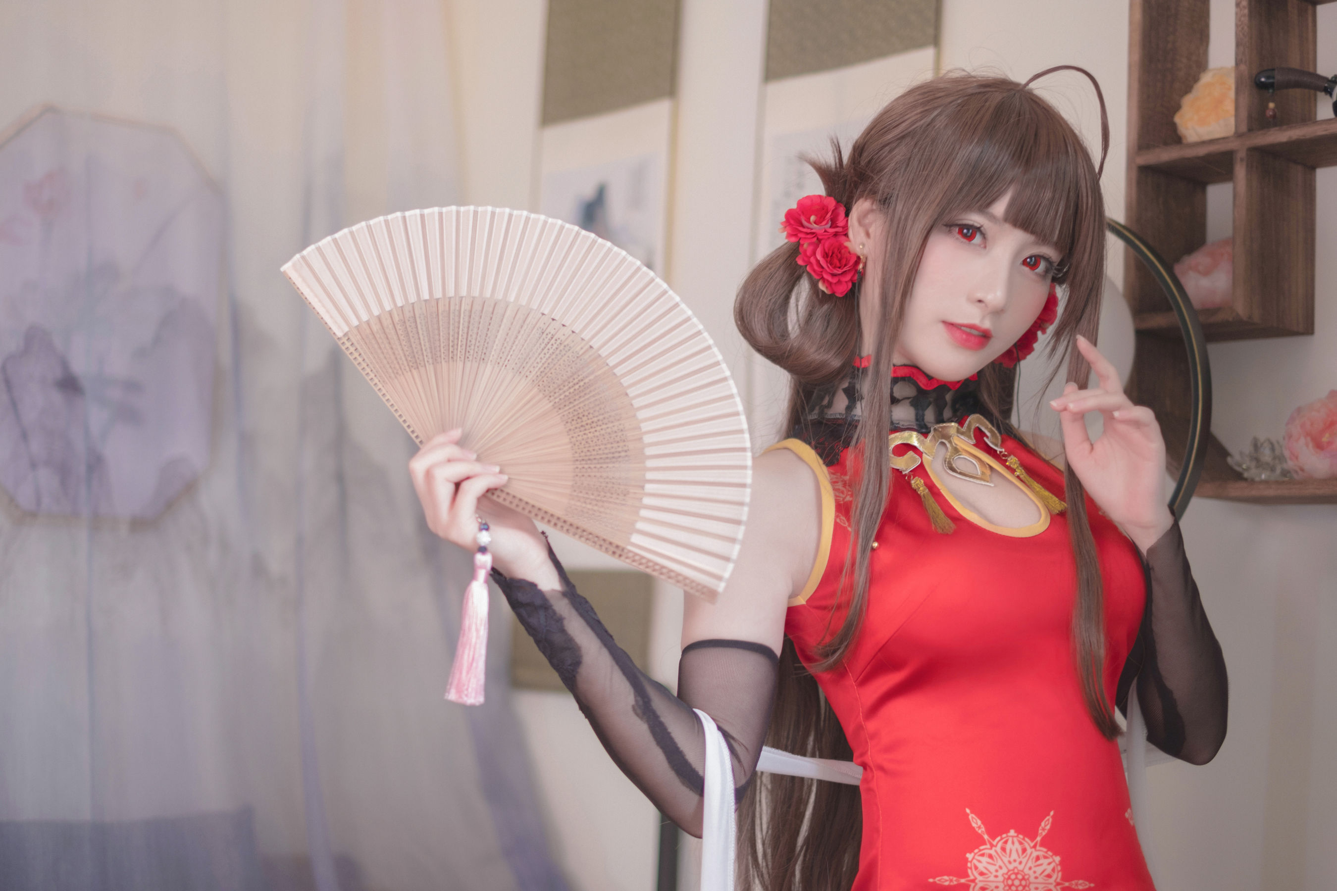 [Cosplay写真] Coser星野saori – DSR-50 红牡丹 [10P] 插图1