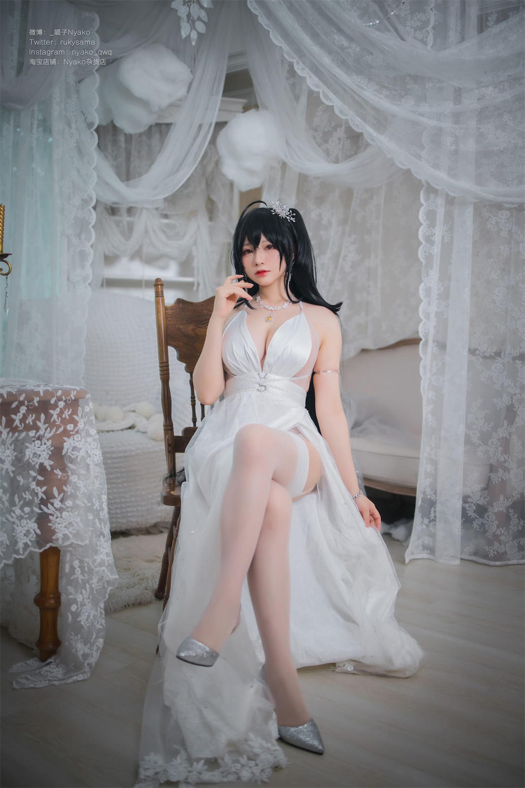 萌妹子Nyako喵子 – 大凤纯白婚纱 [65P] 插图1