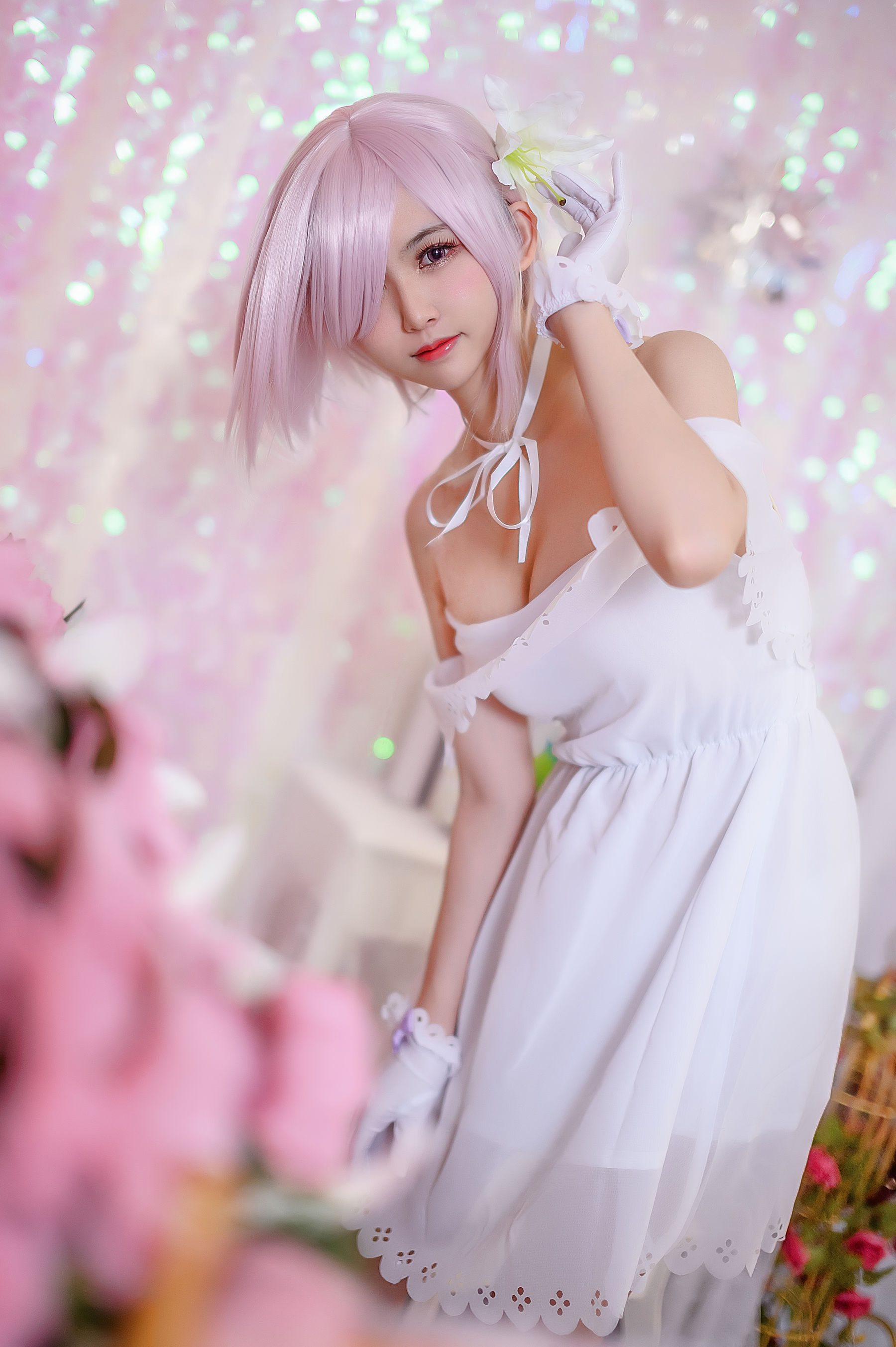超人气Coser鳗鱼霏儿 玛修白裙 [12P] 插图1