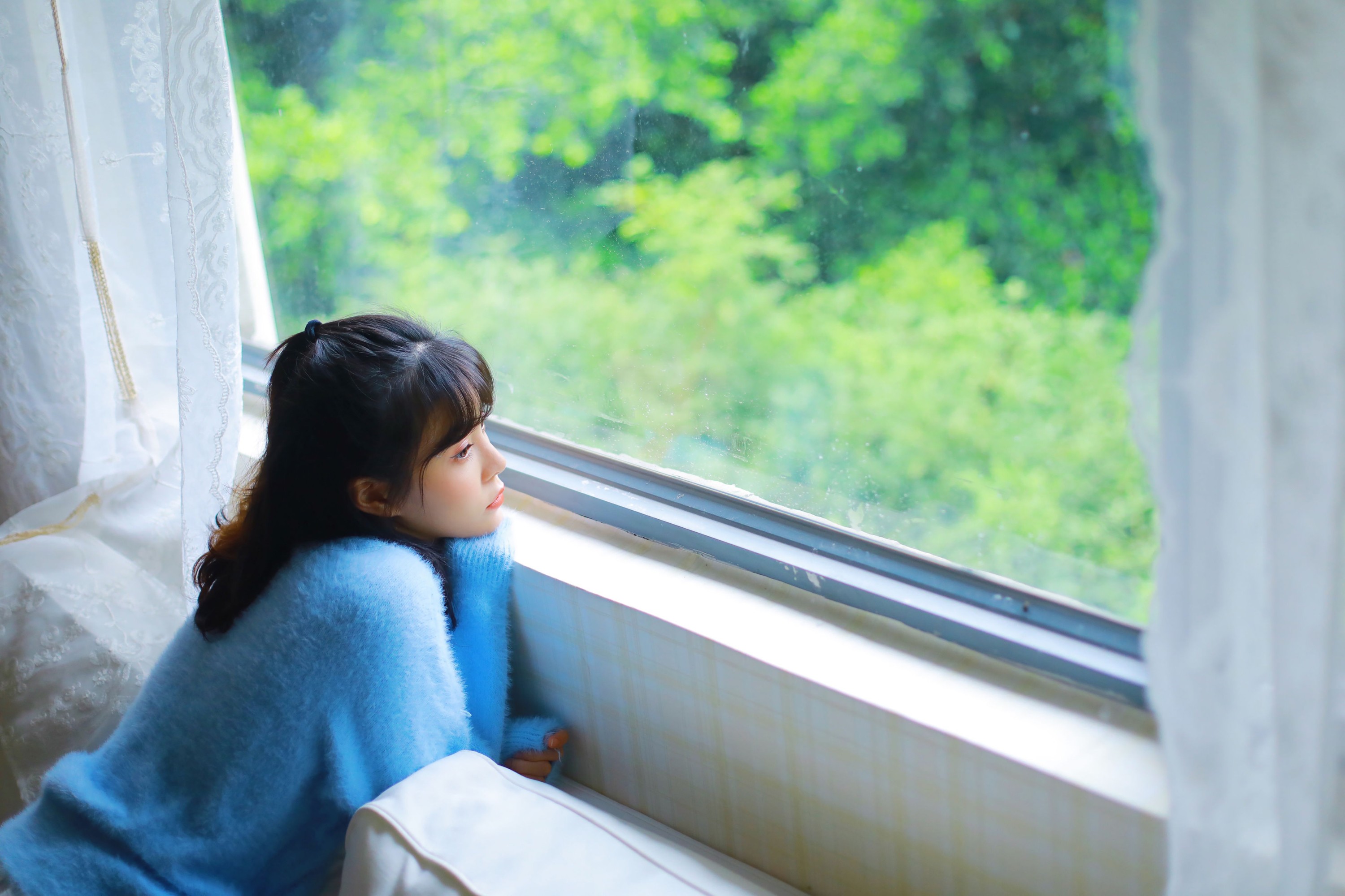 裸心心 – 《蓝色毛衣》[34P] 插图5